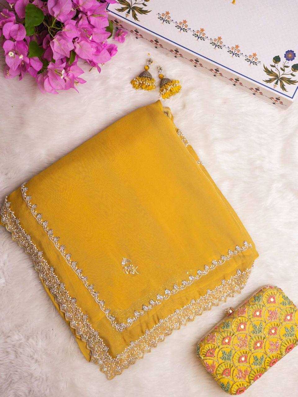 YNF TABBY SILK RIN133 497 SAREES WHOLESALE PARTY WEAR FANCY SEQUENCE RAKHI SAREES MANUFACTURER